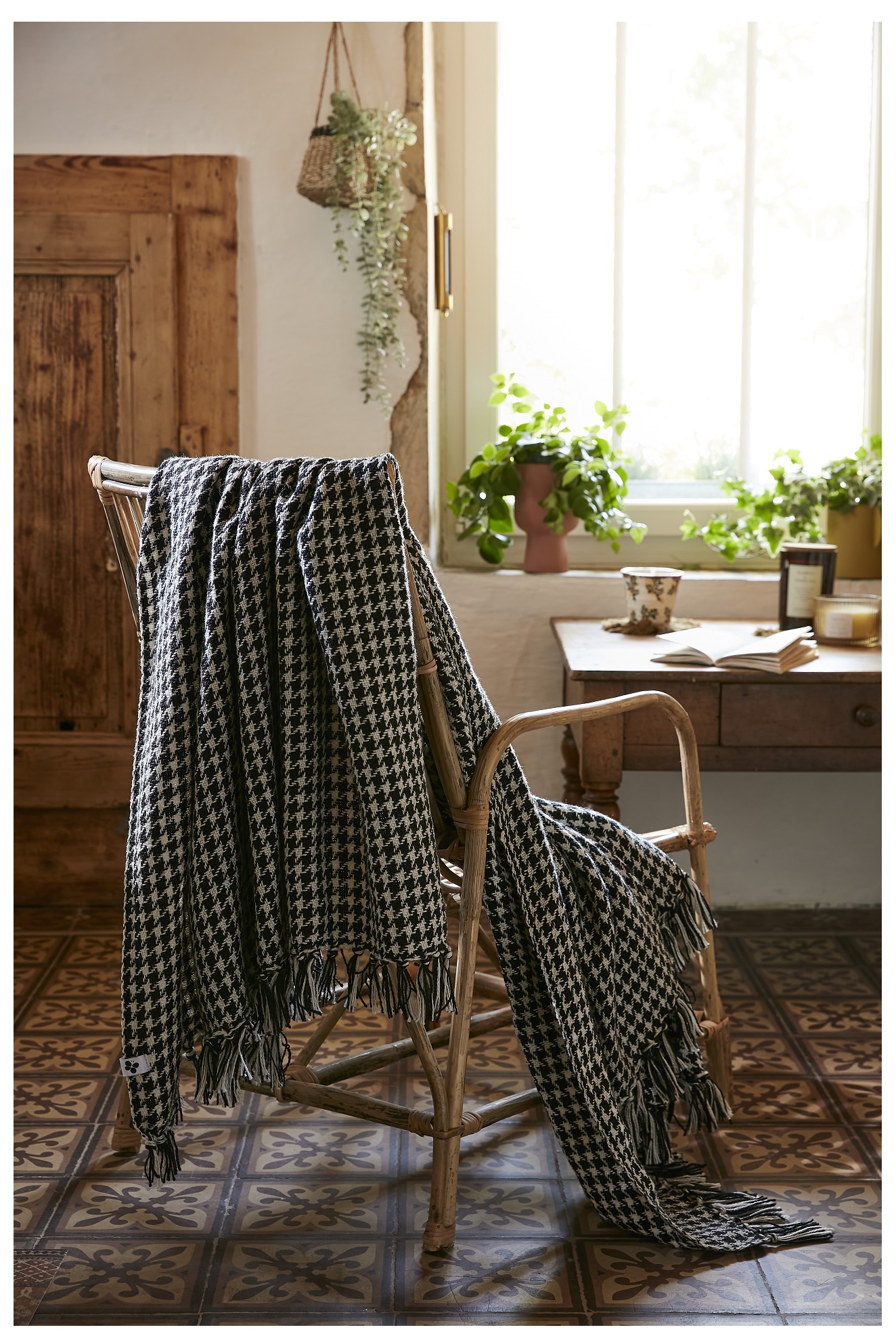 Plaid a franges 130 x 160 cm Gaspard