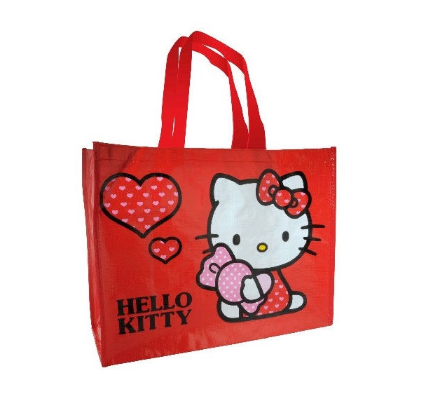 HELLO KITTY Sac shopping rouge 42 cm