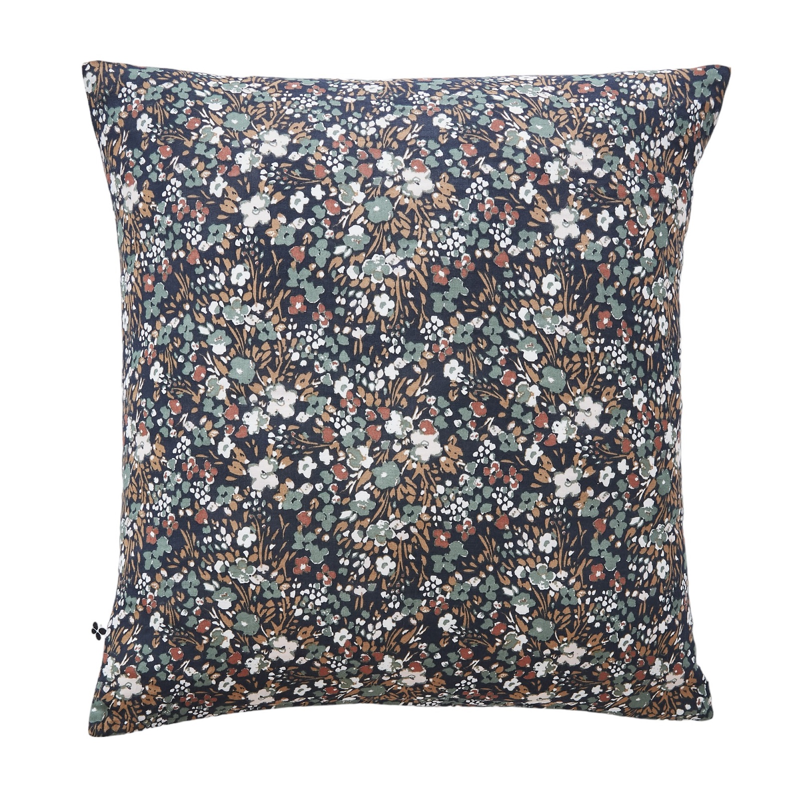 Taie d'oreiller gaze coton 60 x 60 cm Capucine bleu nuit