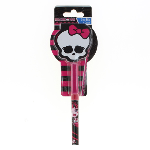 MONSTER HIGH Bloc note & stylo Skull