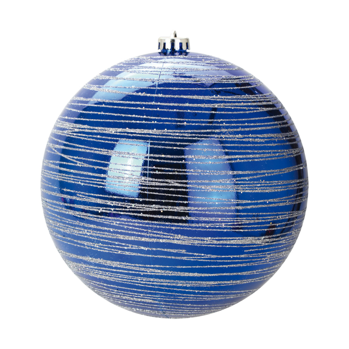 Boule de noel bleu 20 cm