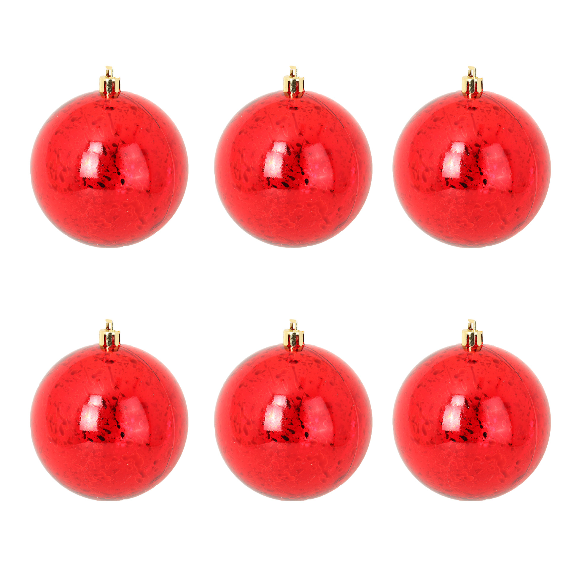 Set de 6 boules de noel effet craquele