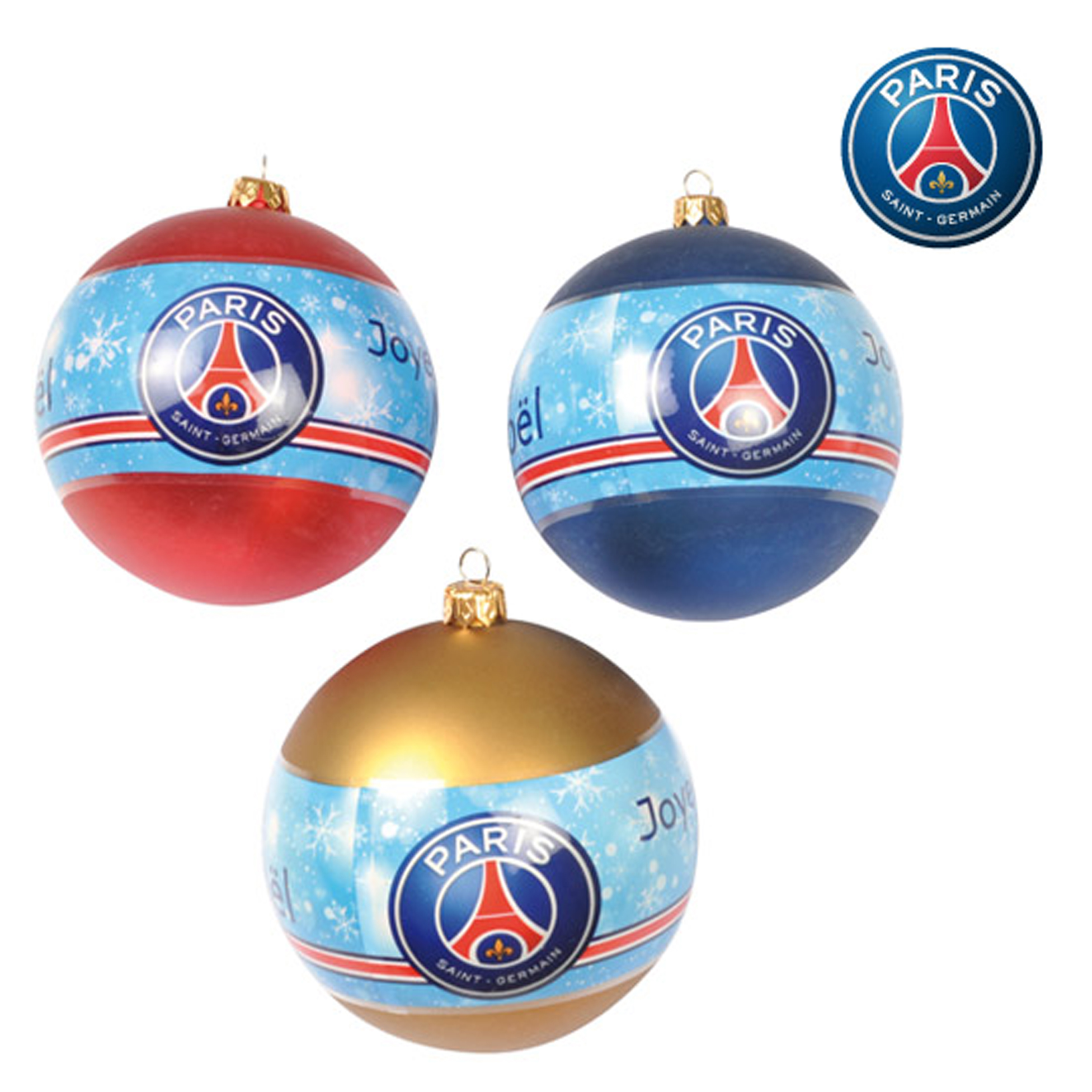 3 Boules de noel Foot PSG