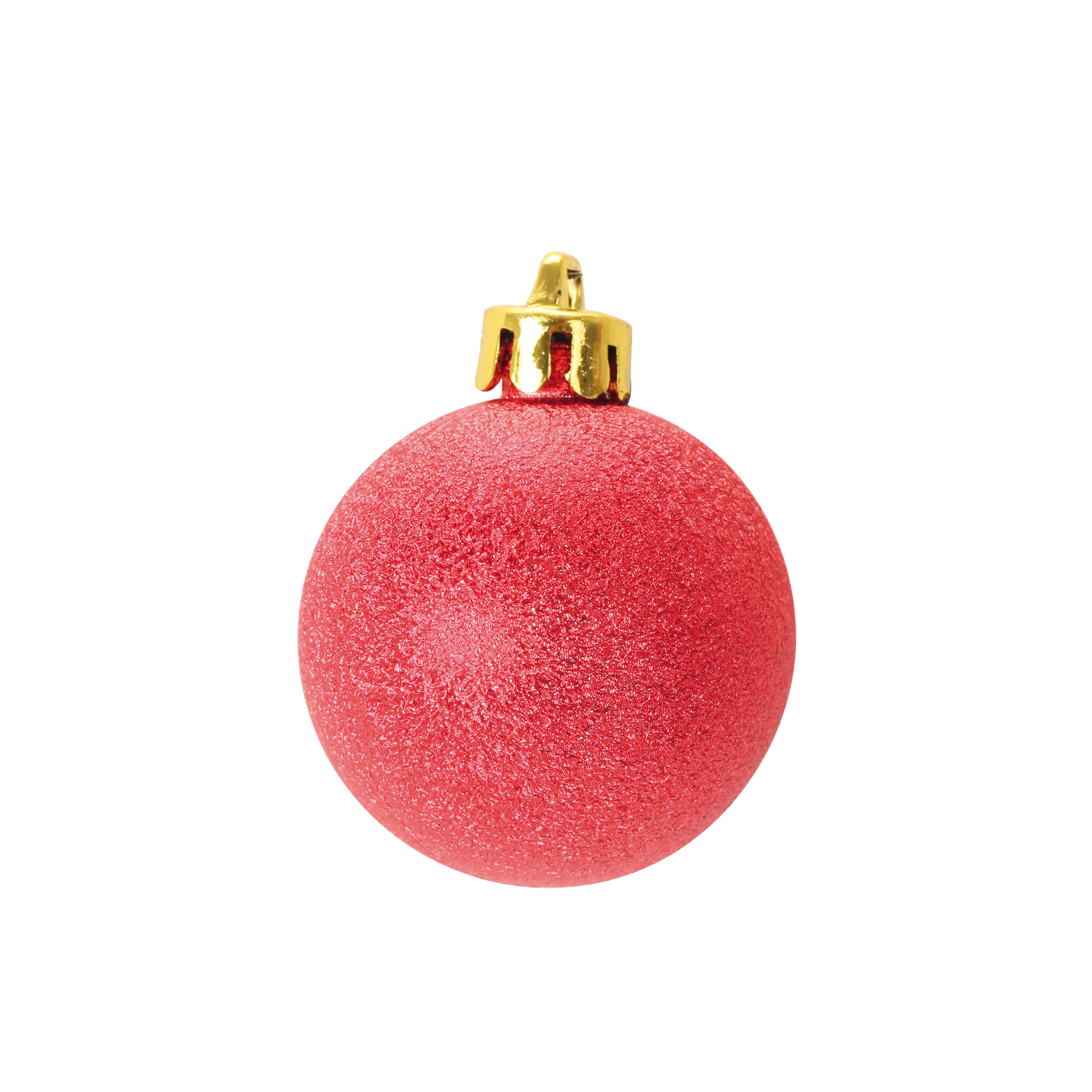 Set de 6 boules chic rouge noel