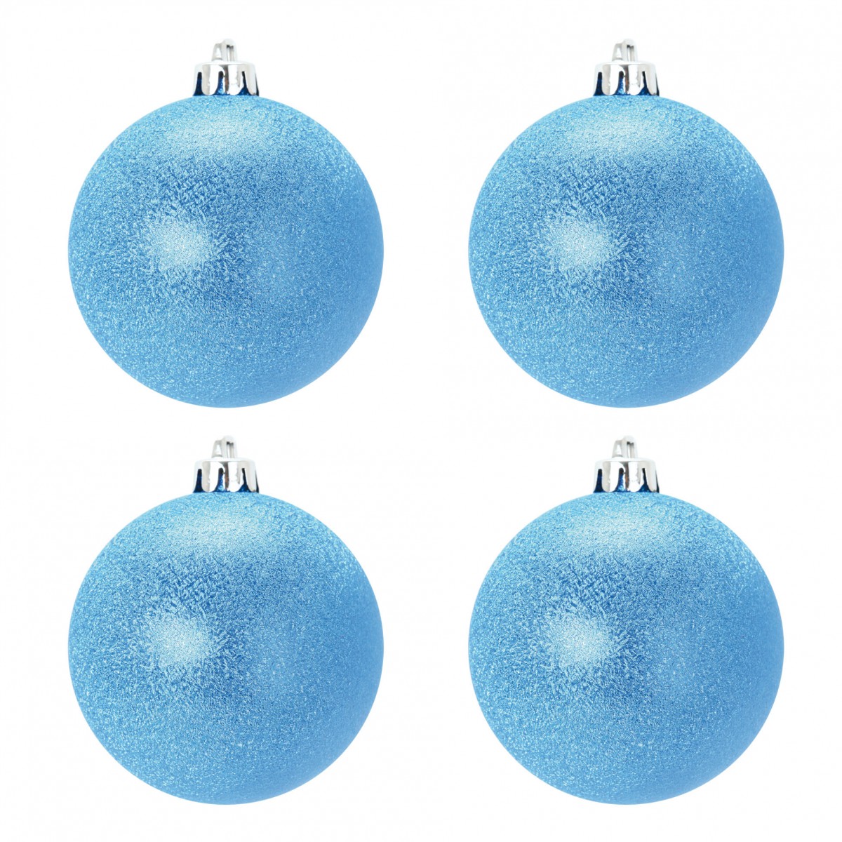 Set de 4 boules metalisees de noel