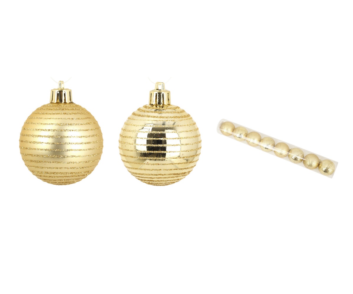 Set de 8 boules decores de noel