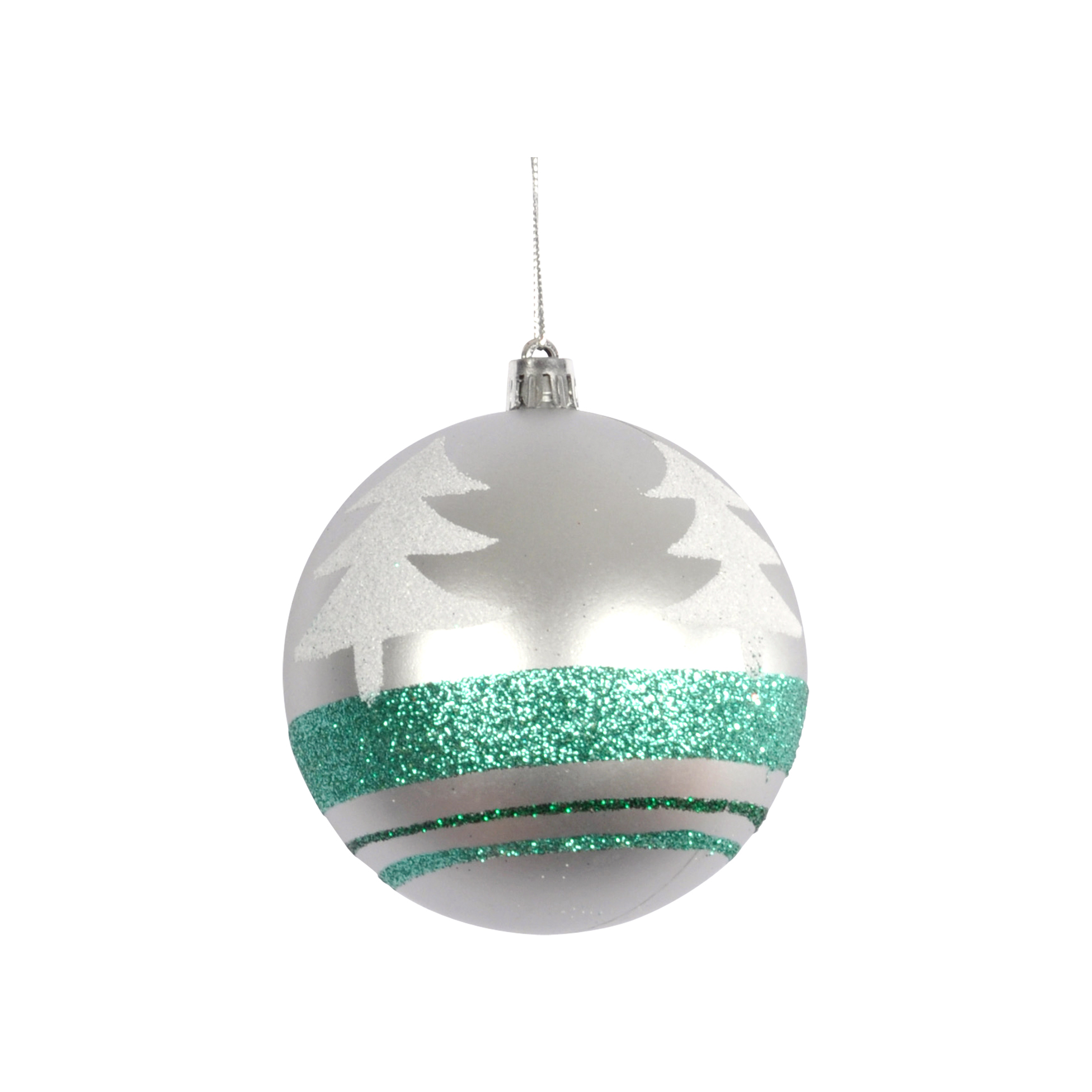 1 boule sapin de noel argent