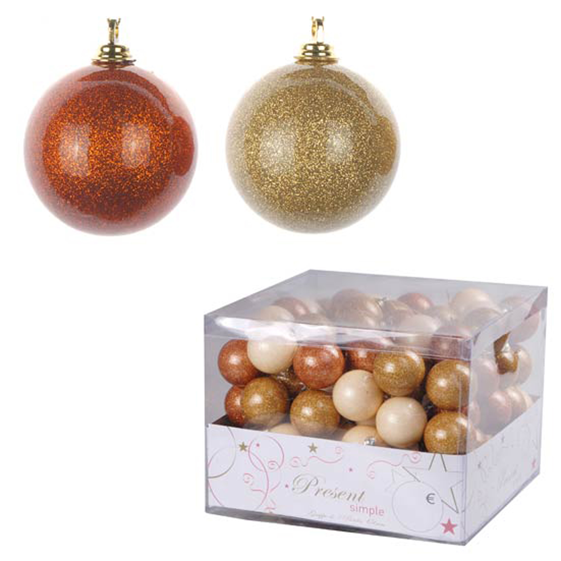 3 boules de noel Or