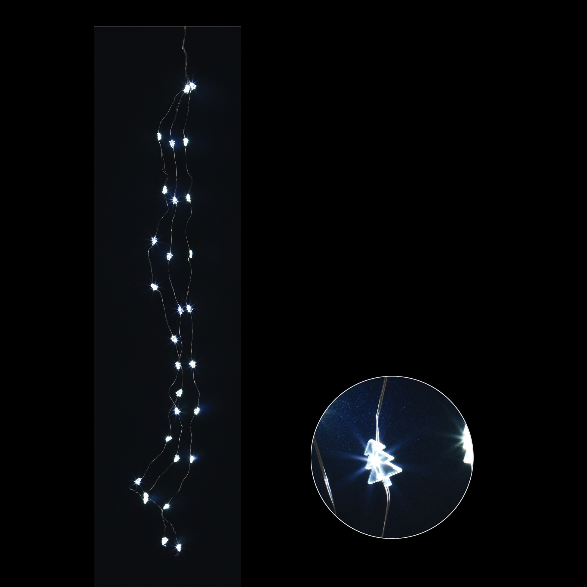 Branche lumineuse 30 Led sapins