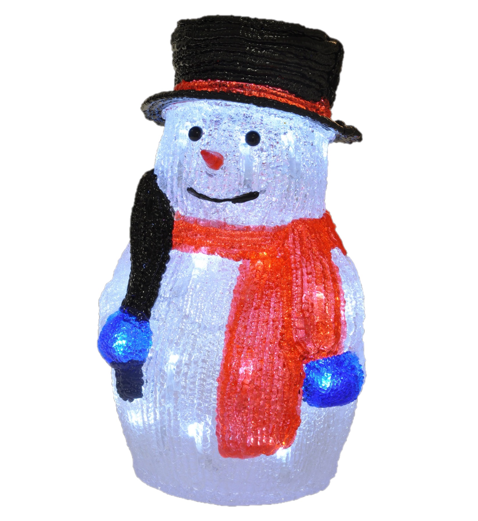 Bonhomme de neige et son chapeaux à LED