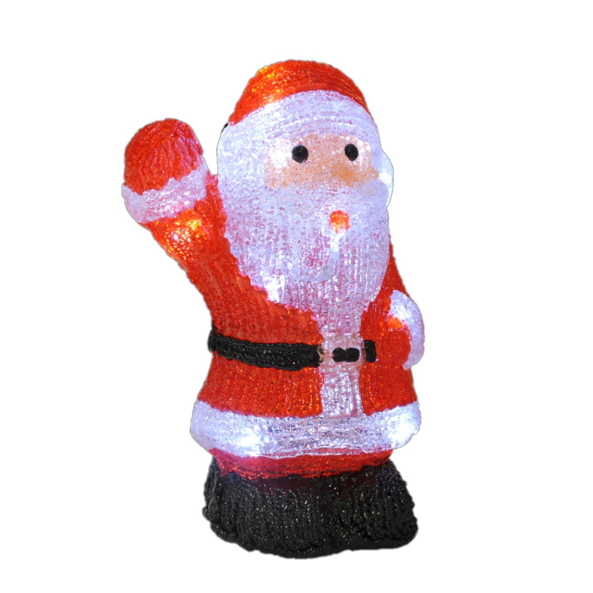 Petit Pere noel saluant lumineux a LED