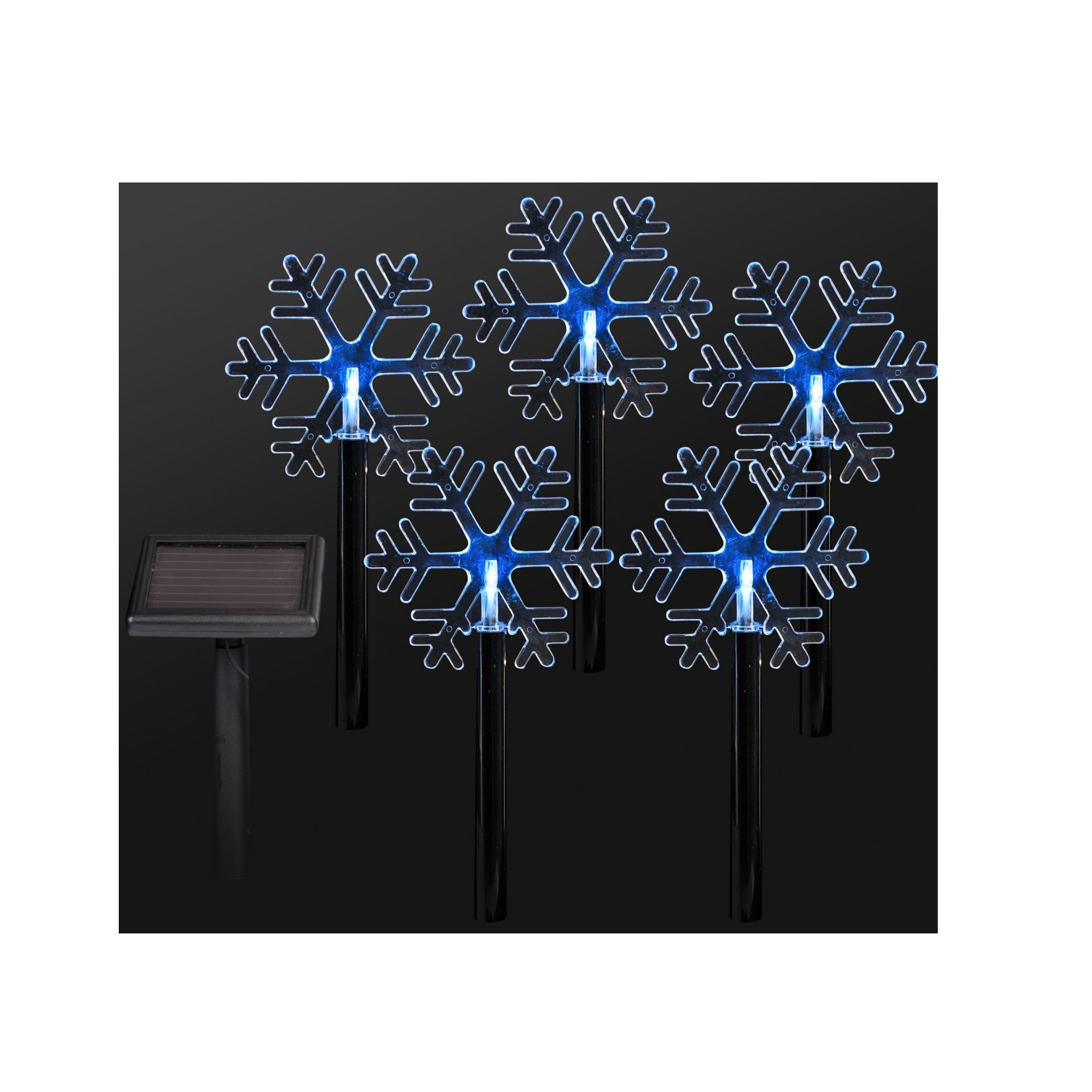 5 Flocons solaire 5 LED