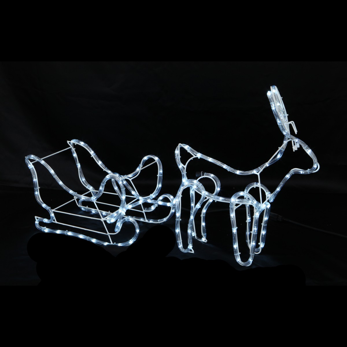 Traineau avec ses rennes solaire  LED