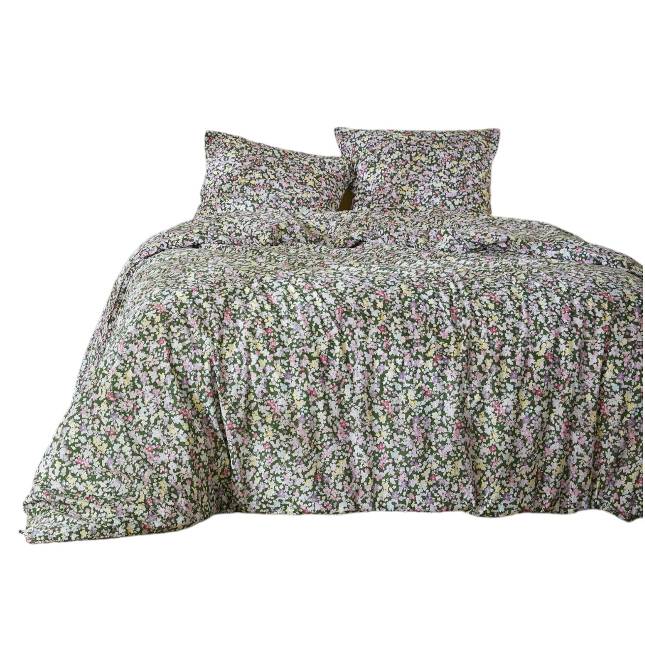 Housse de couette + taies 240 x 260 cm Myosotis fleurie