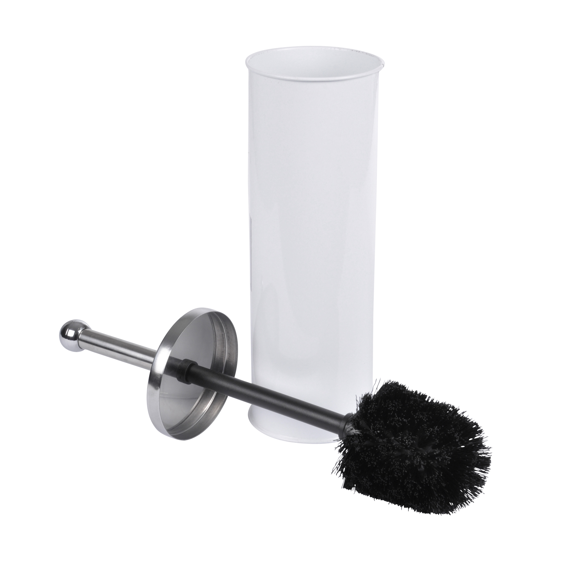 Brosse de toilette 9.5 x 37 cm Metalia blanc