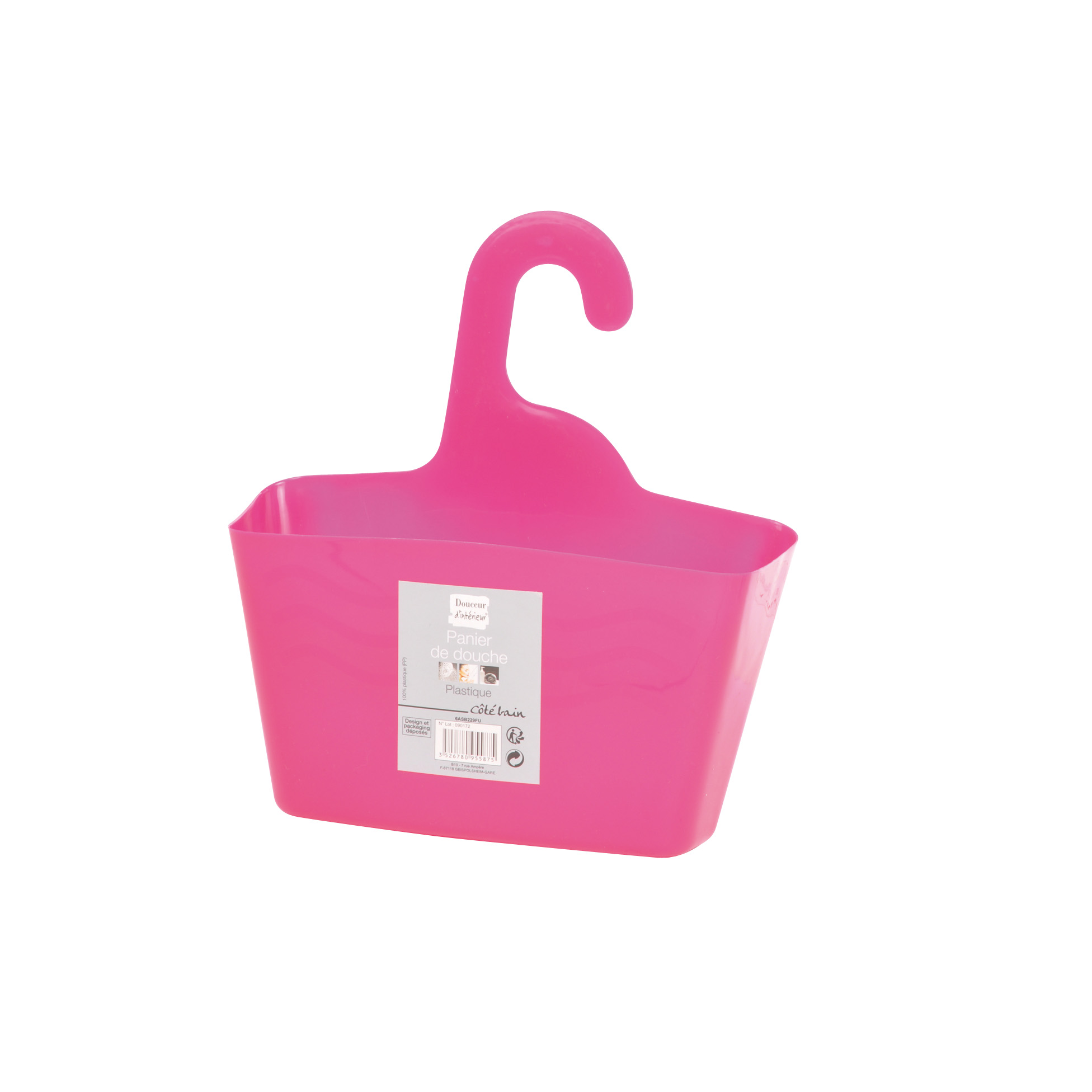 Panier de douche a suspendre fuschia