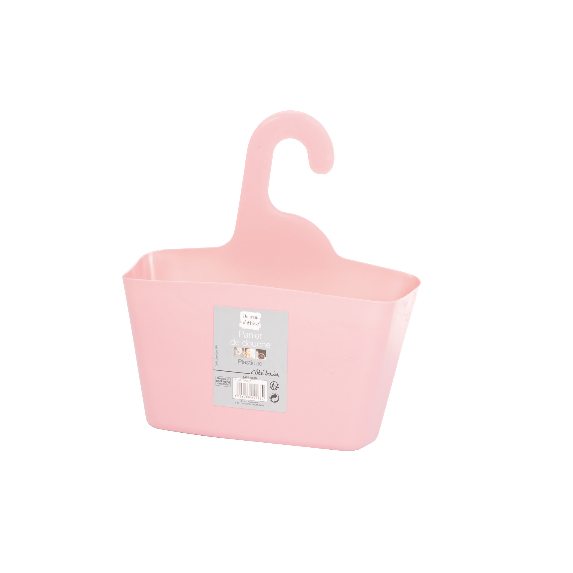 Panier de douche a suspendre rose