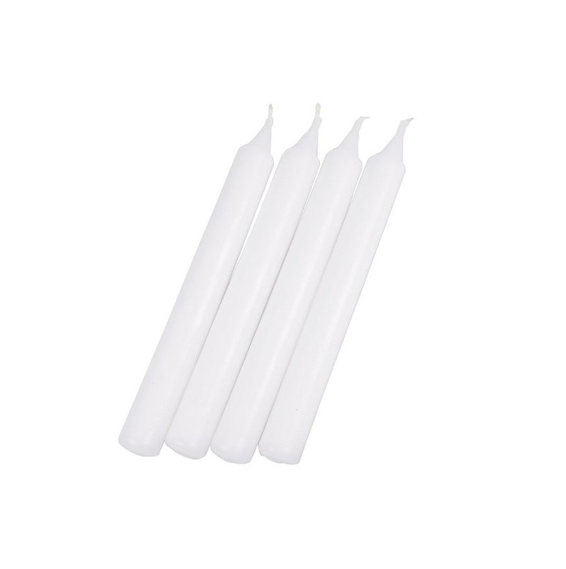 Lot de 4 bougies chandelier blanc