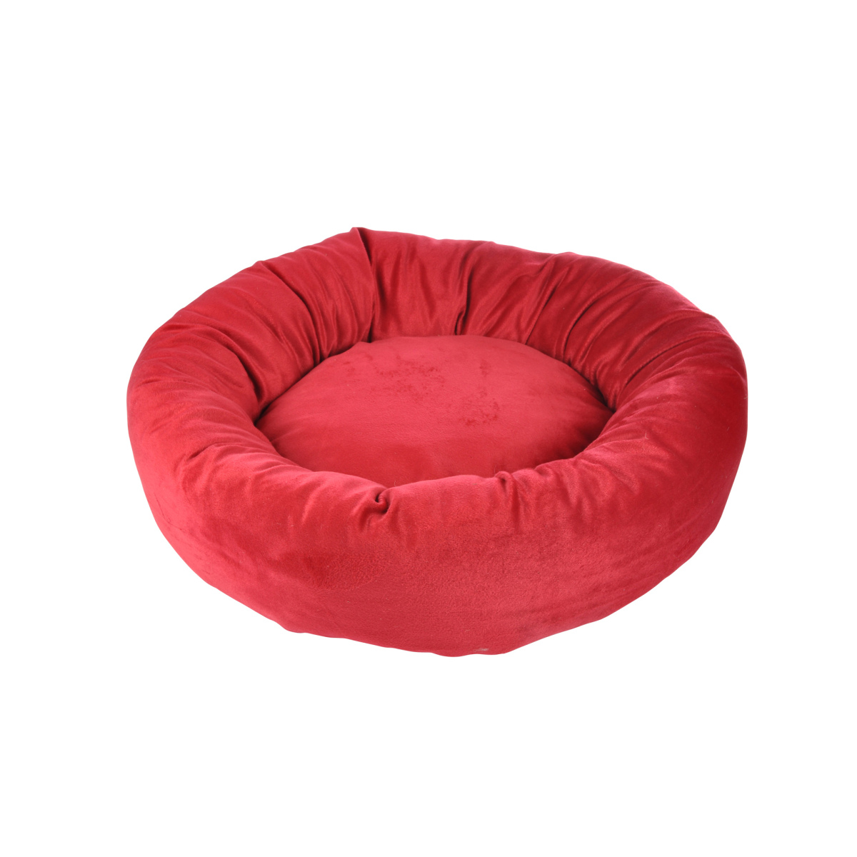 Coussin rond rouge