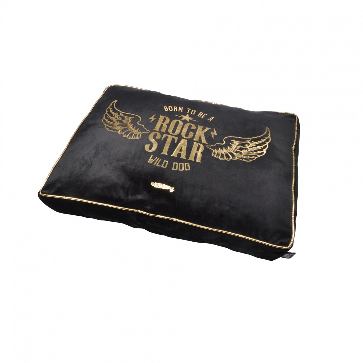 Coussin rectangle pour chien Rock Star noir 60x45cm