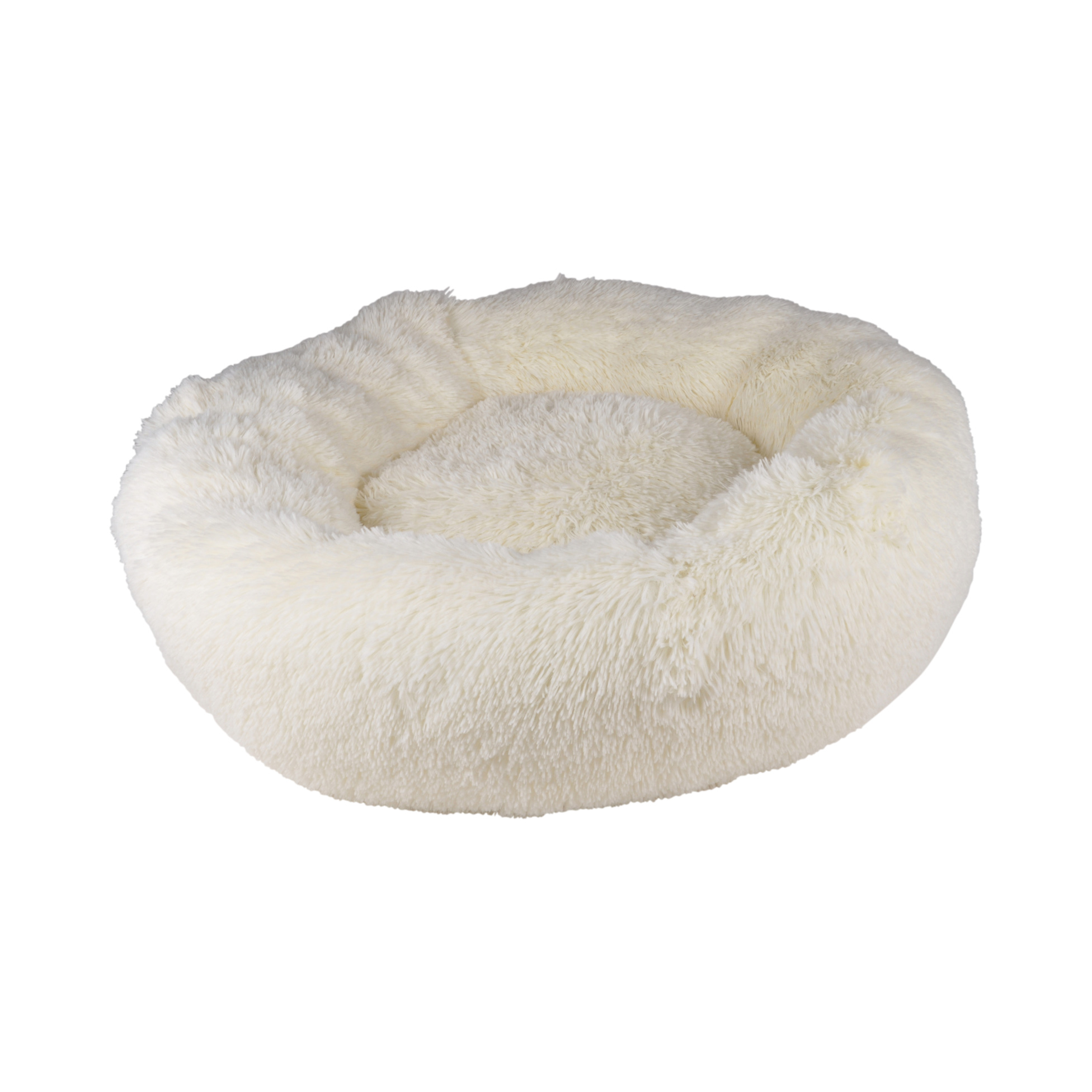 Coussin rond Chat ou Chien Relax Ecru
