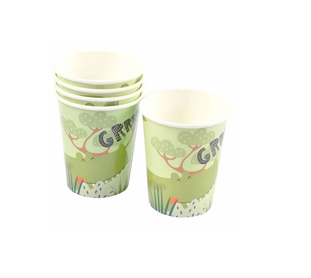 Set de 6 gobelets en carton Crocodile