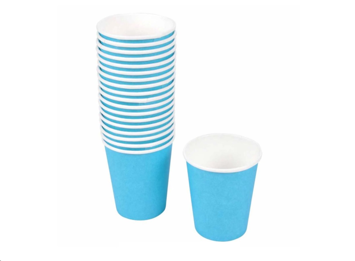 Set de 20 gobelets en carton 23 cl bleu