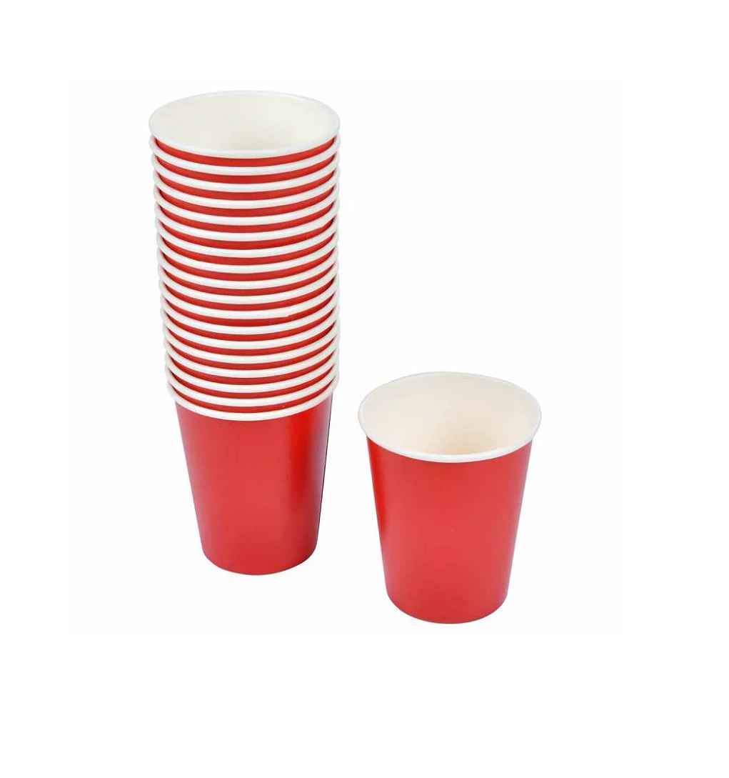 Set de 20 gobelets en carton Rouge