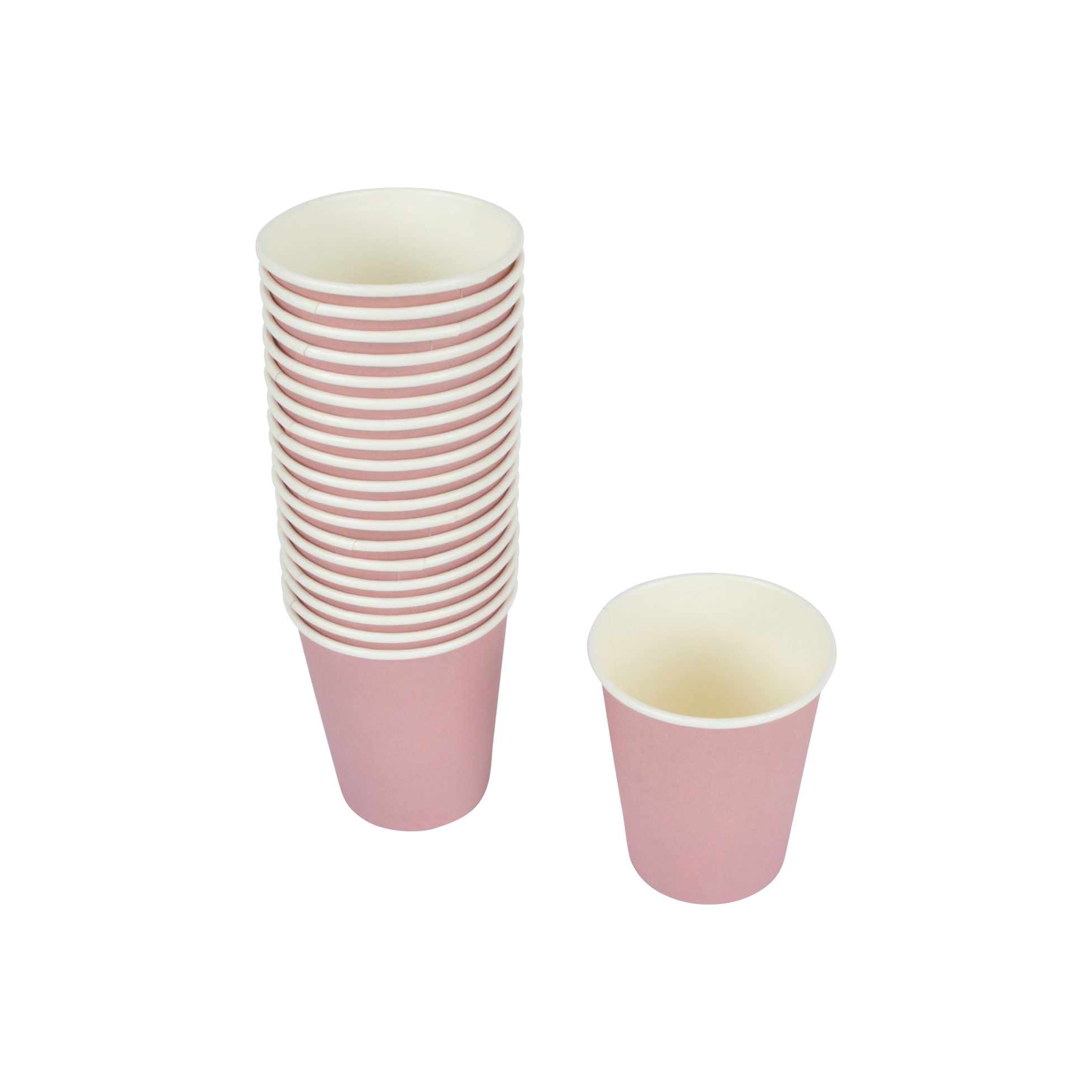 Set de 20 gobelets en carton 23 cl rose clair