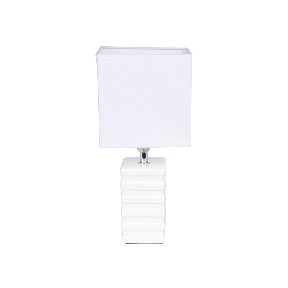 Lampe pilier strie blanc