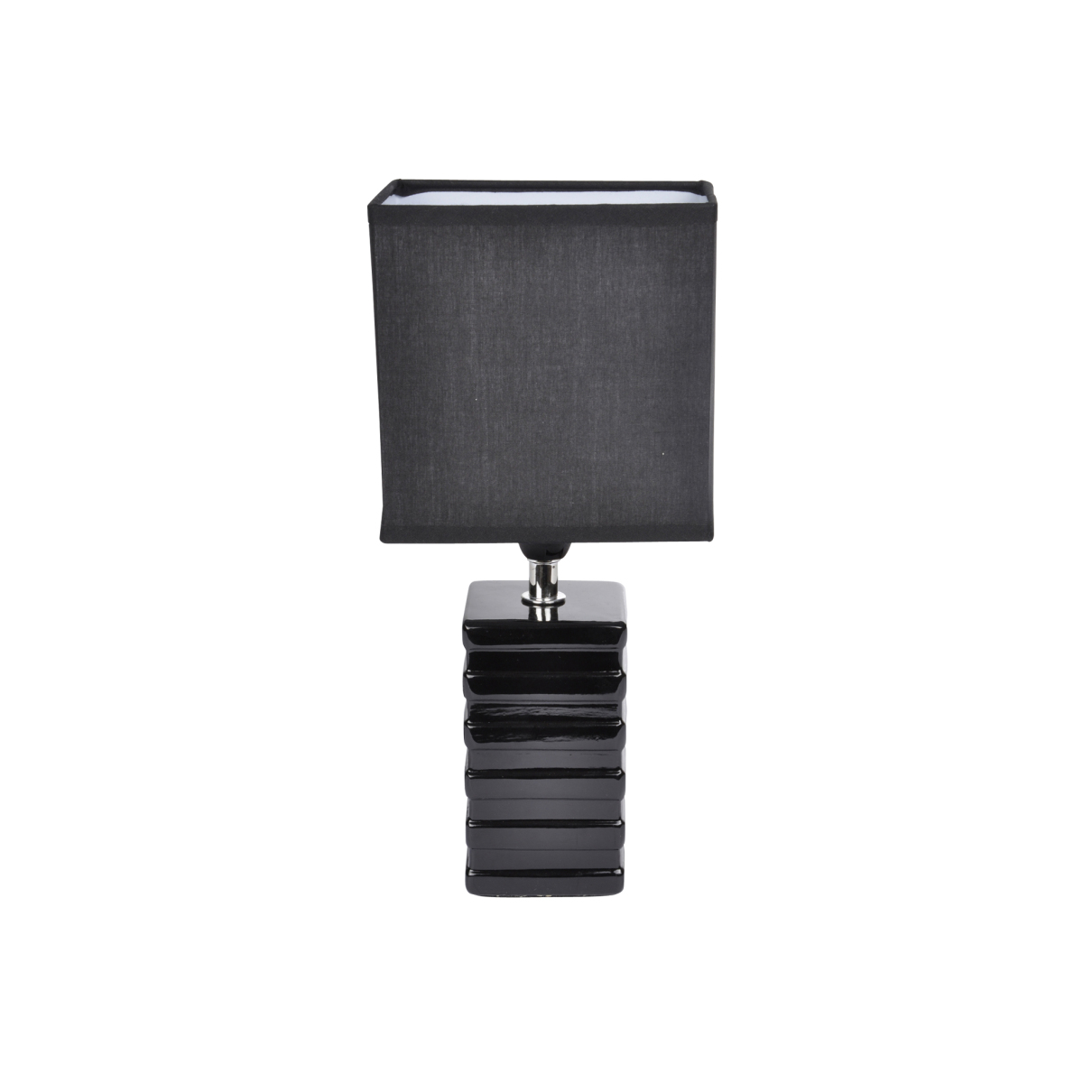 Lampe pilier strie noir