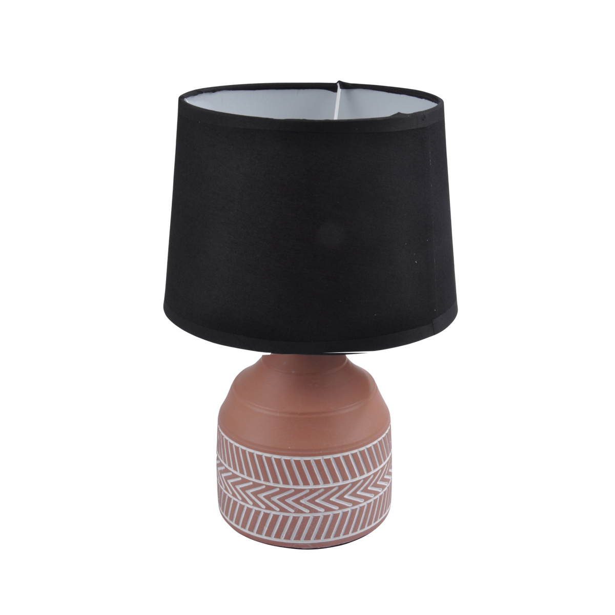 Lampe ciment ethnic terracotta