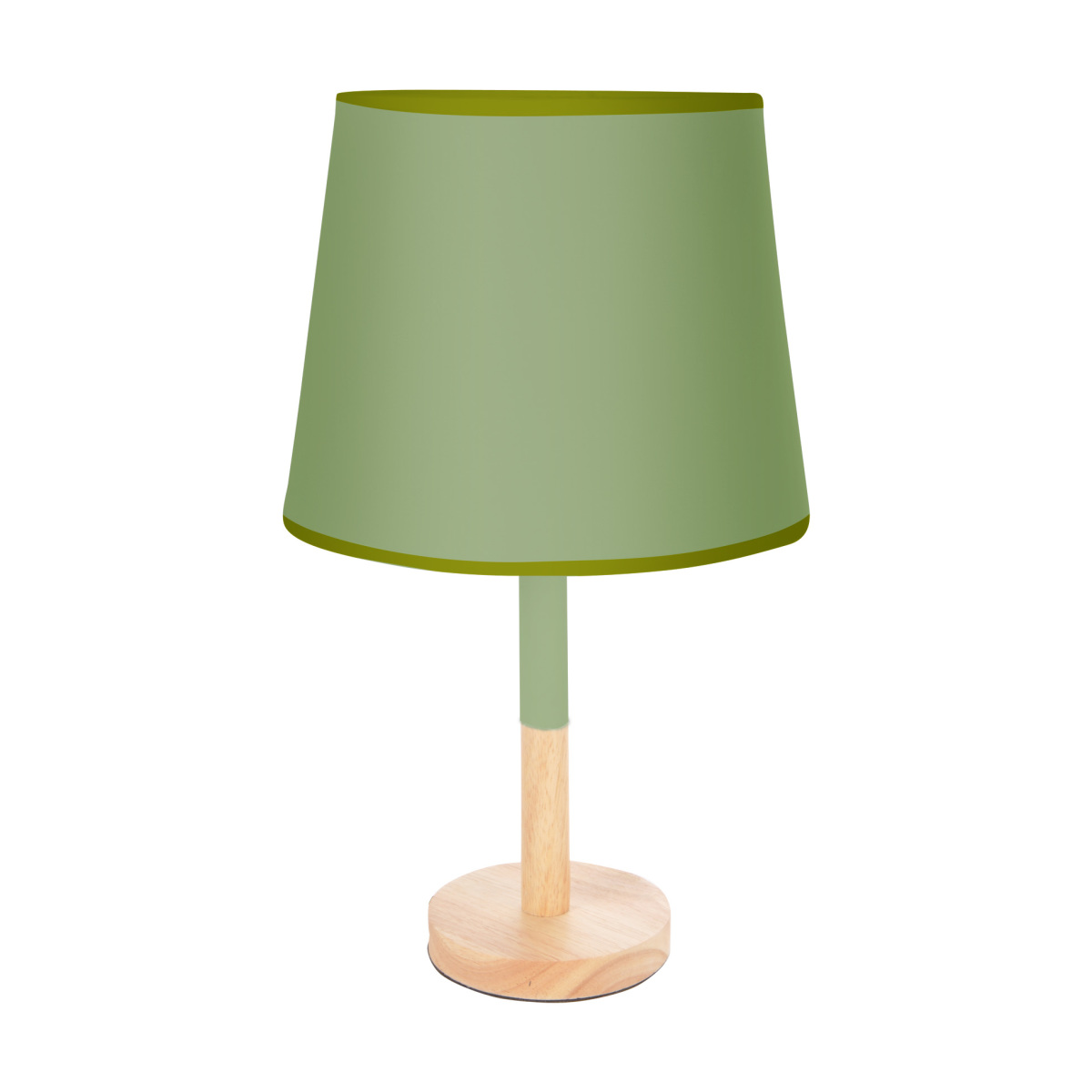 Lampe pied bois vert