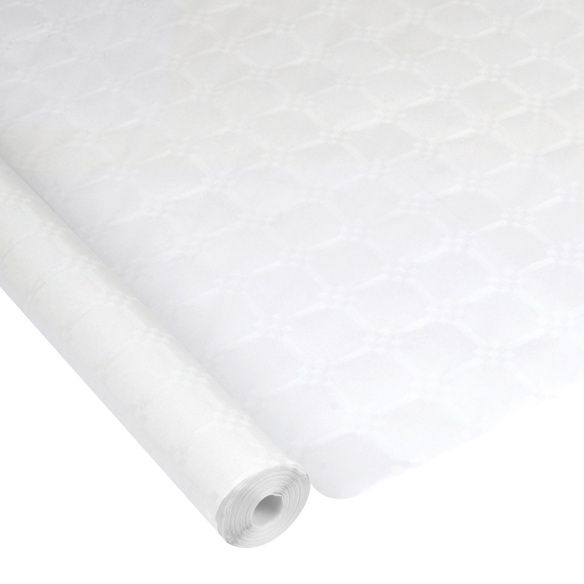 Nappe en papier Damasse 1.18 x 5 m Vitamina Blanc