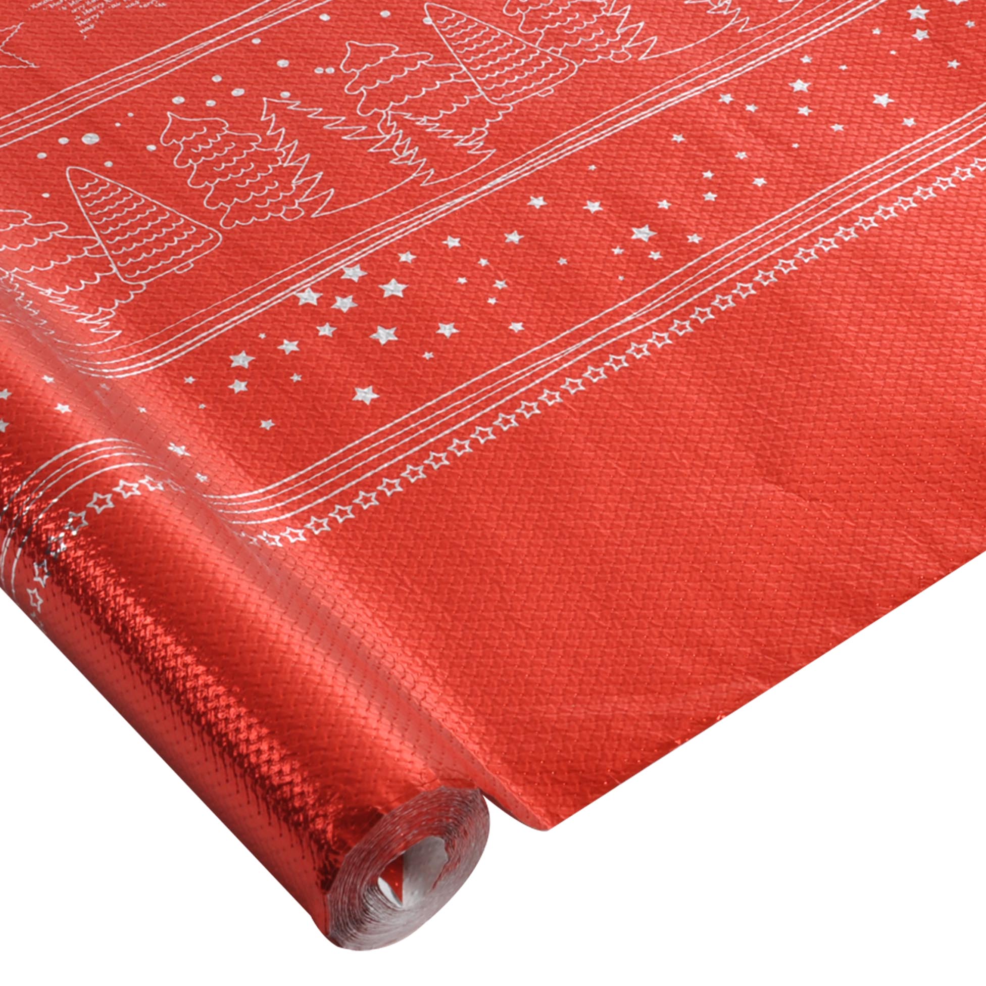 Nappe en papier chromee decoree noel