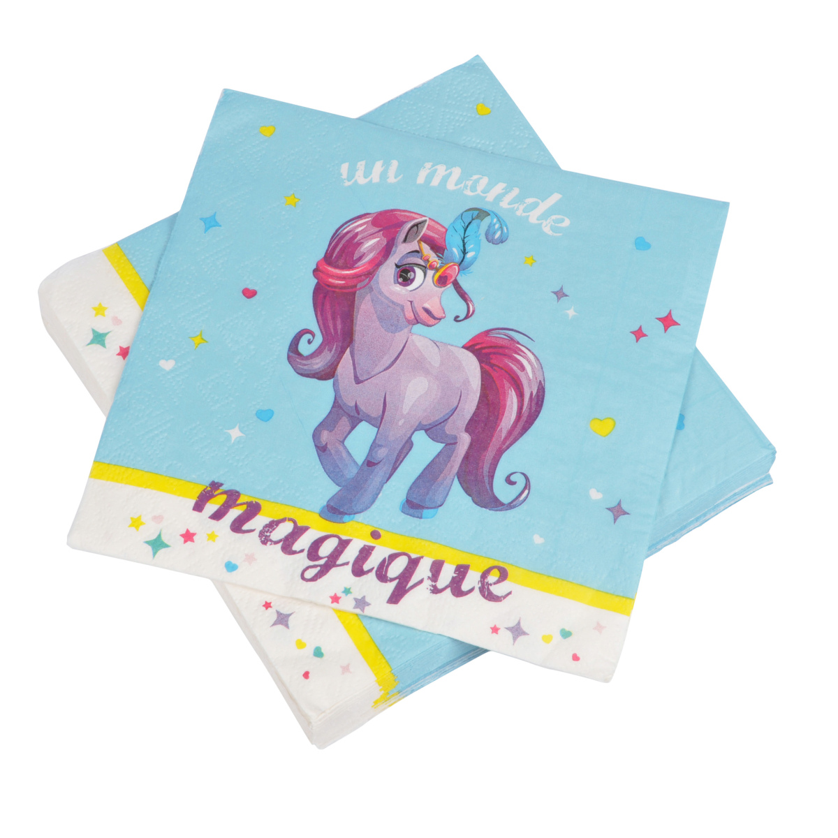 Lot de 20 serviettes en papier petit poney