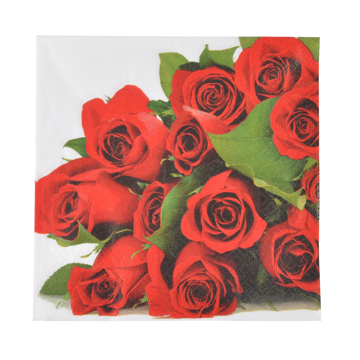 Lot de 20 serviettes en papier roses 25 cm