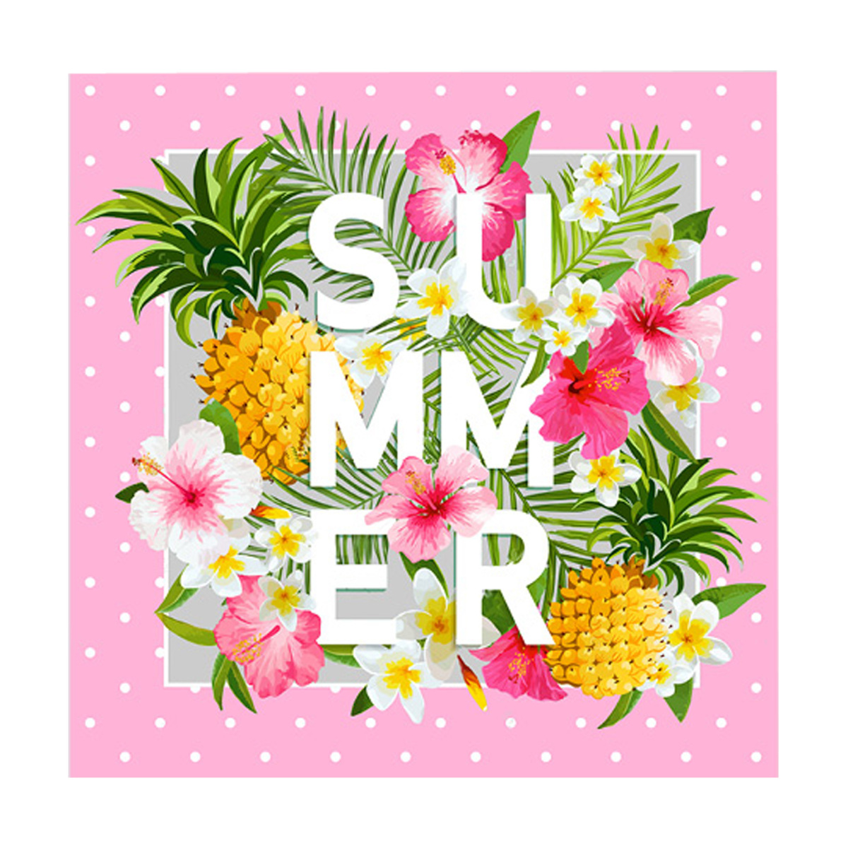 Lot de 20 serviettes en papier summer time