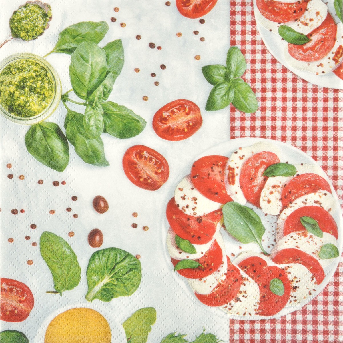 Lot de 20 serviettes en papier caprese