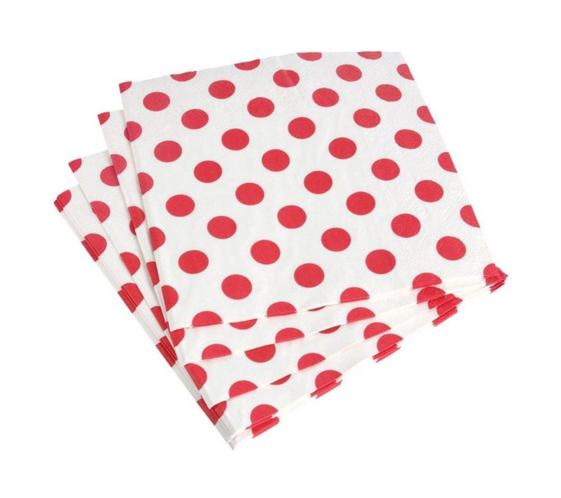 Lot de 20 serviettes en papier point rouge