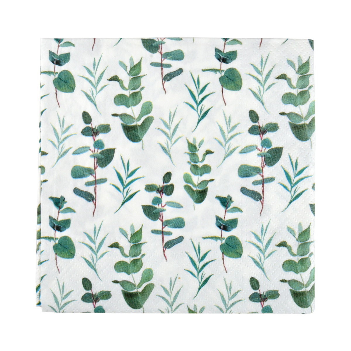 Lot de 20 serviettes en papier Branche d'eucalyptus