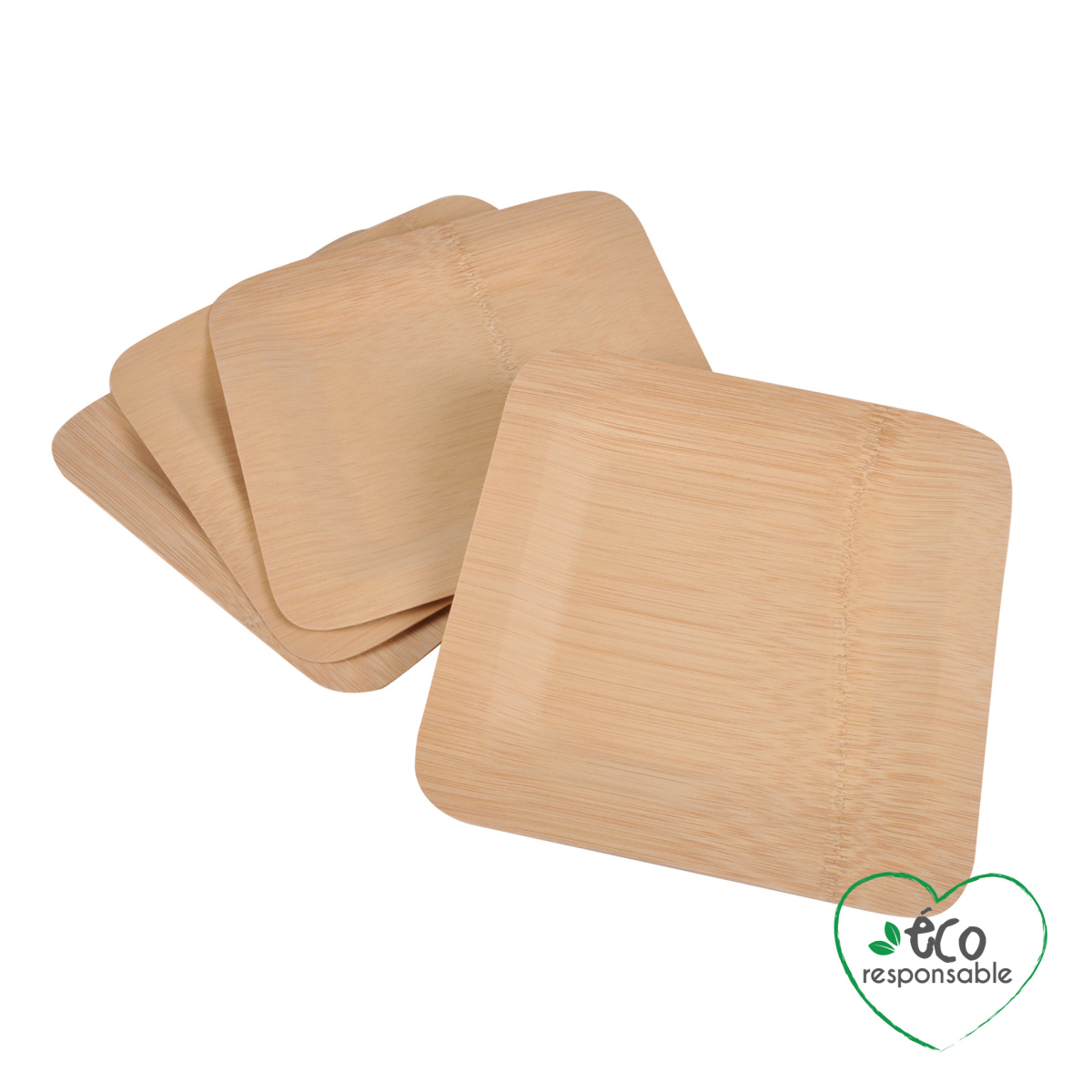 Set de 4 plateaux bambou eco responsable