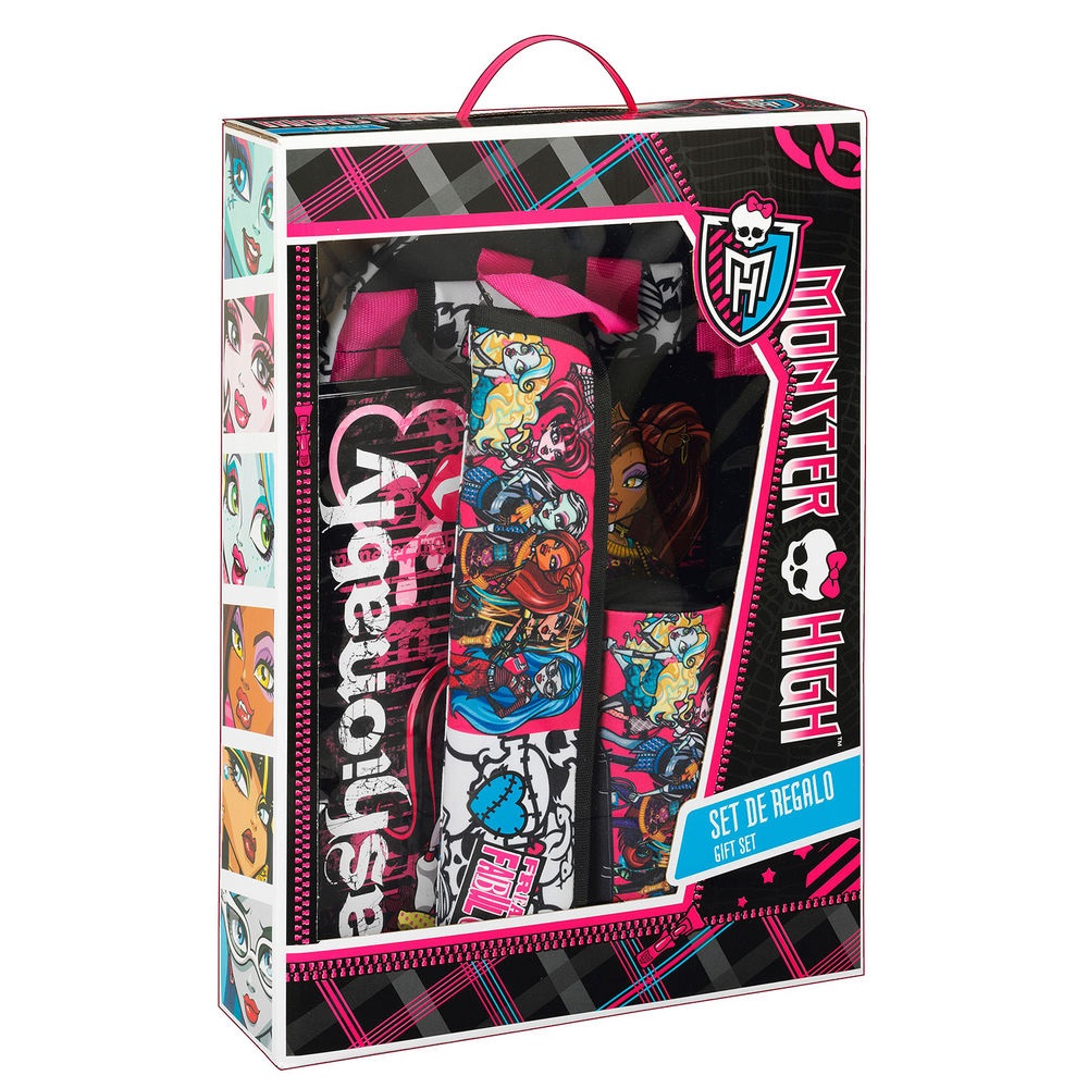 MONSTER HIGH - Coffret Sac  dos, porte flute, trousse, classeur