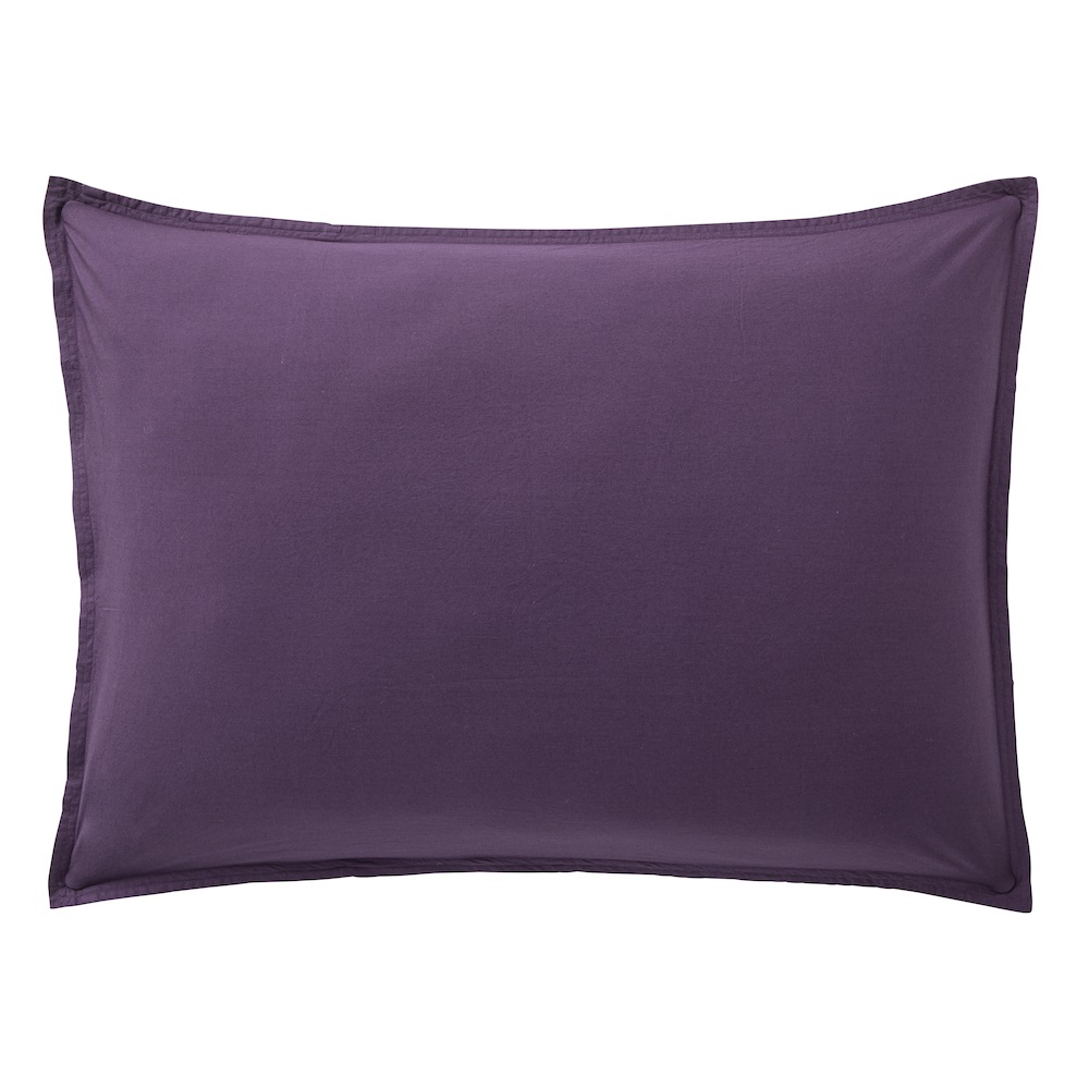 Taie oreiller percale de coton 50 x 70 cm Violet