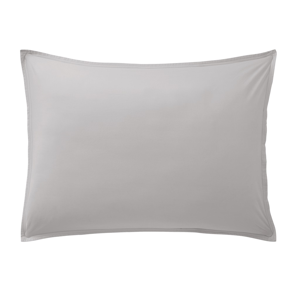 Taie oreiller percale de coton 50 x 70 cm Gris