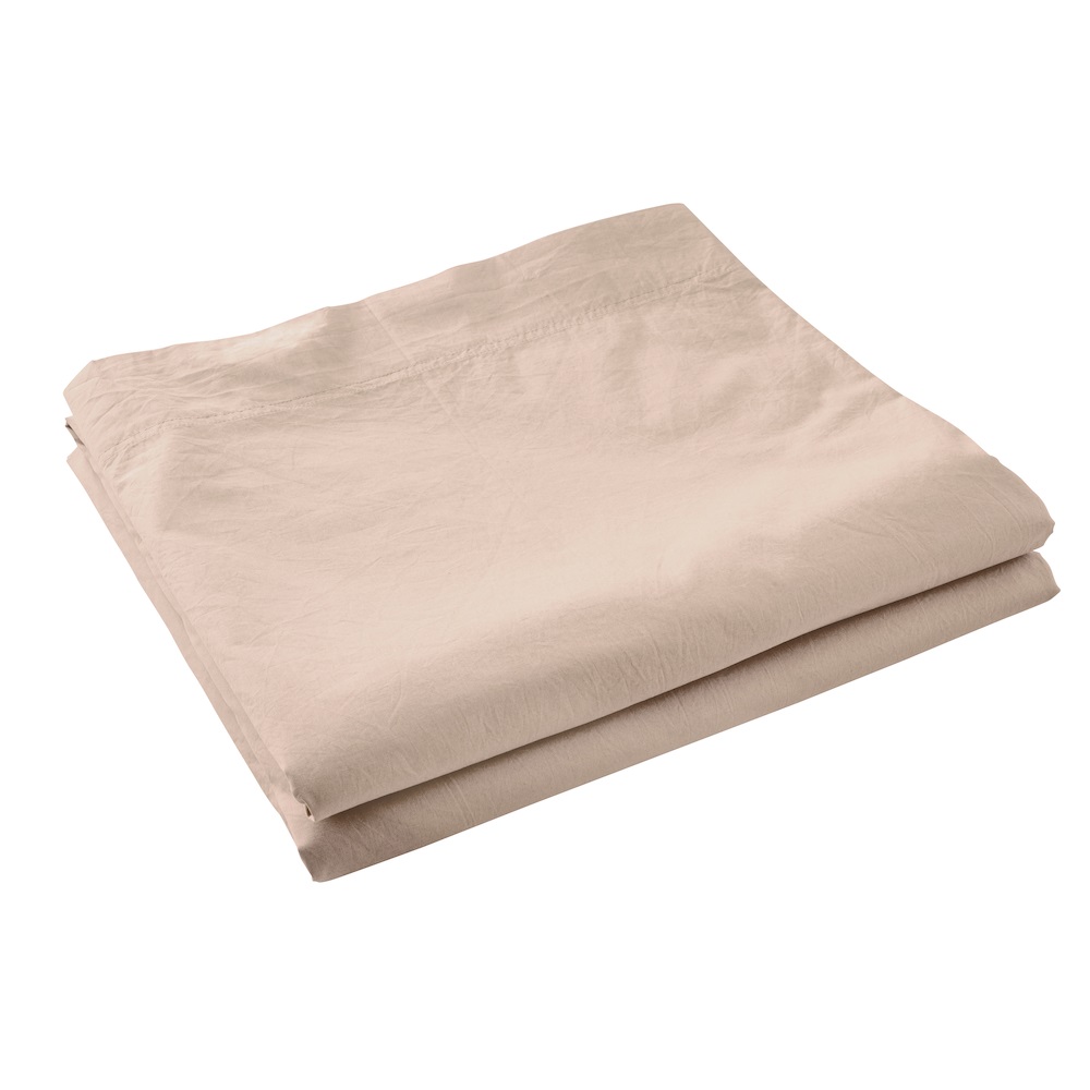 Drap plat percale de coton 240x300cm Rose