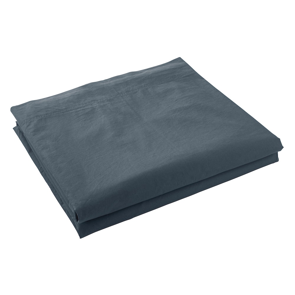 Drap plat percale de coton 240x300cm Emeraude