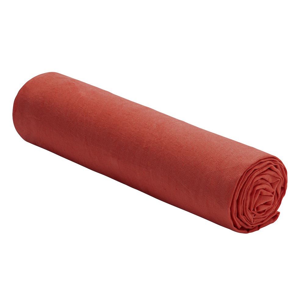 Drap housse lin lav 140 x 190 cm Paprika