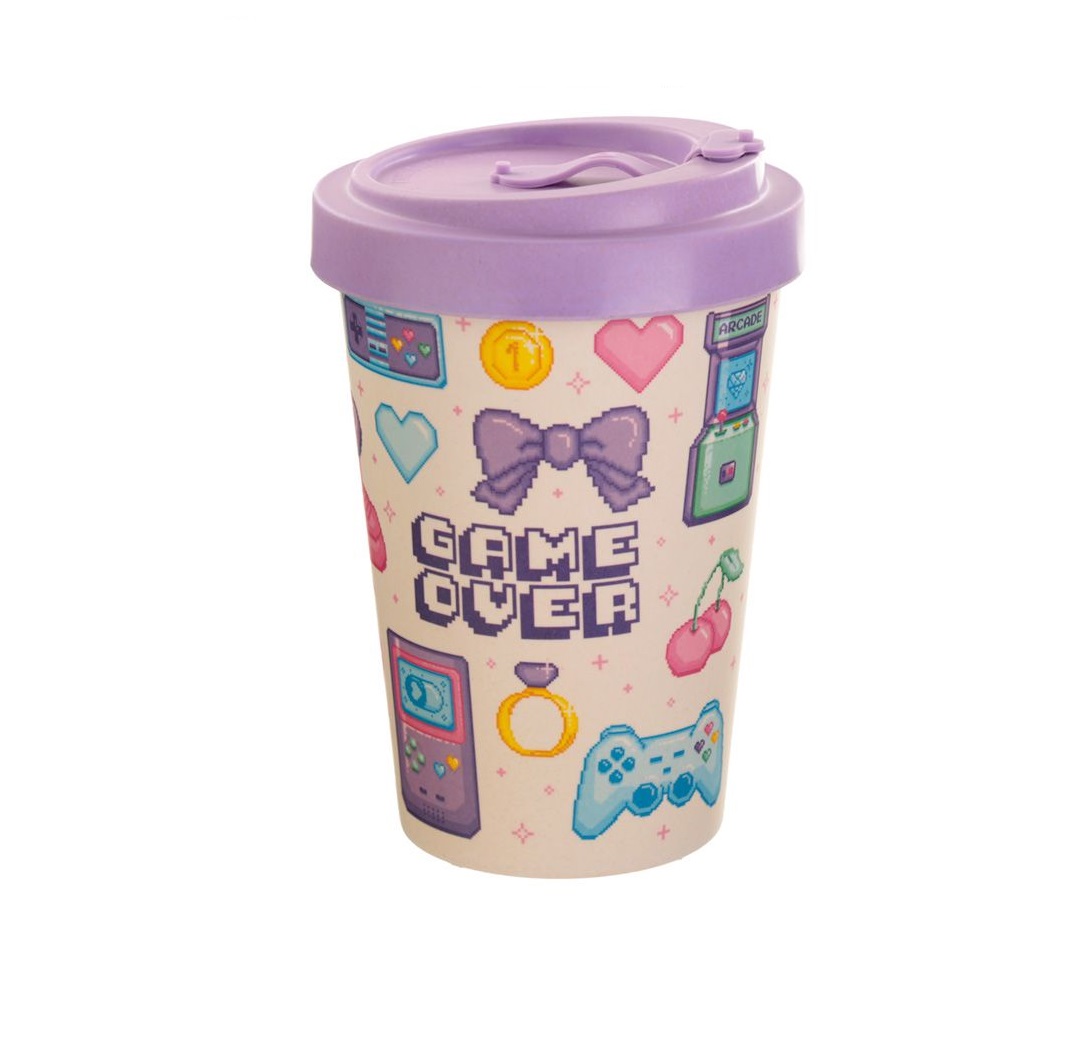 Mug de Voyage Ecologique en Bambou Next Gen Game Over