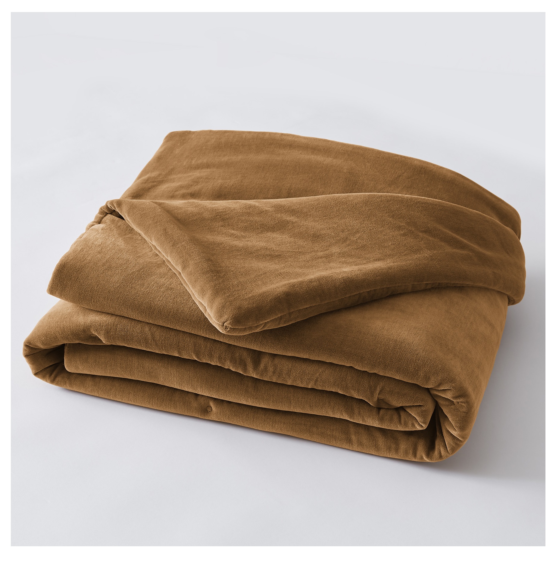 Edredon velours de coton Cesar camel